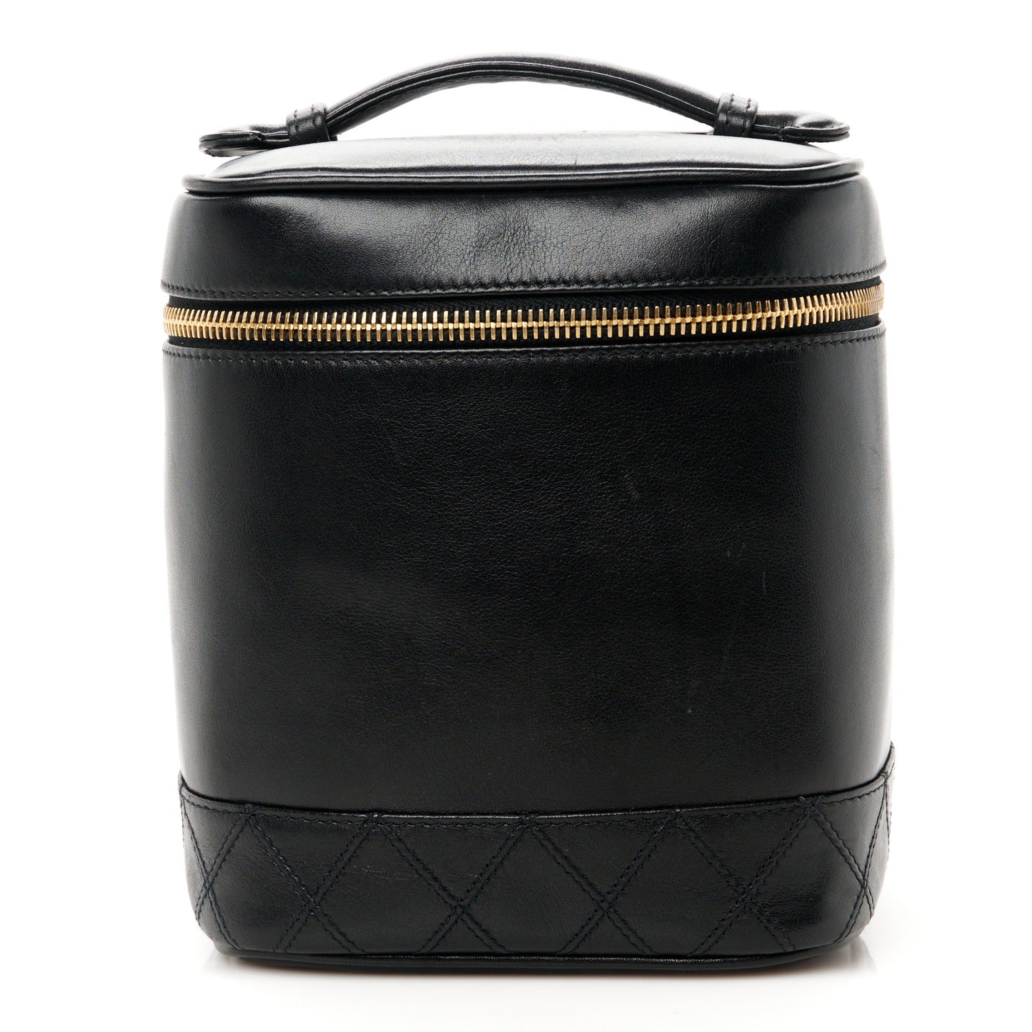 Calfskin Cosmetic Vanity Bag Black
