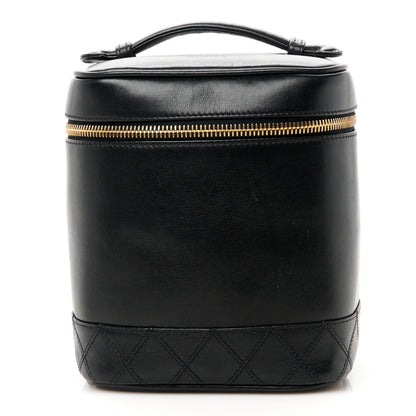 Chanel Calfskin Cosmetic Vanity Bag Black 1 of 9