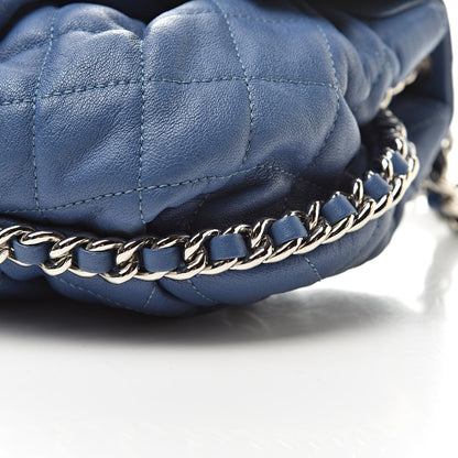 Chanel Washed Lambskin Quilted Medium Chain Around Flap Blue 10 of 10