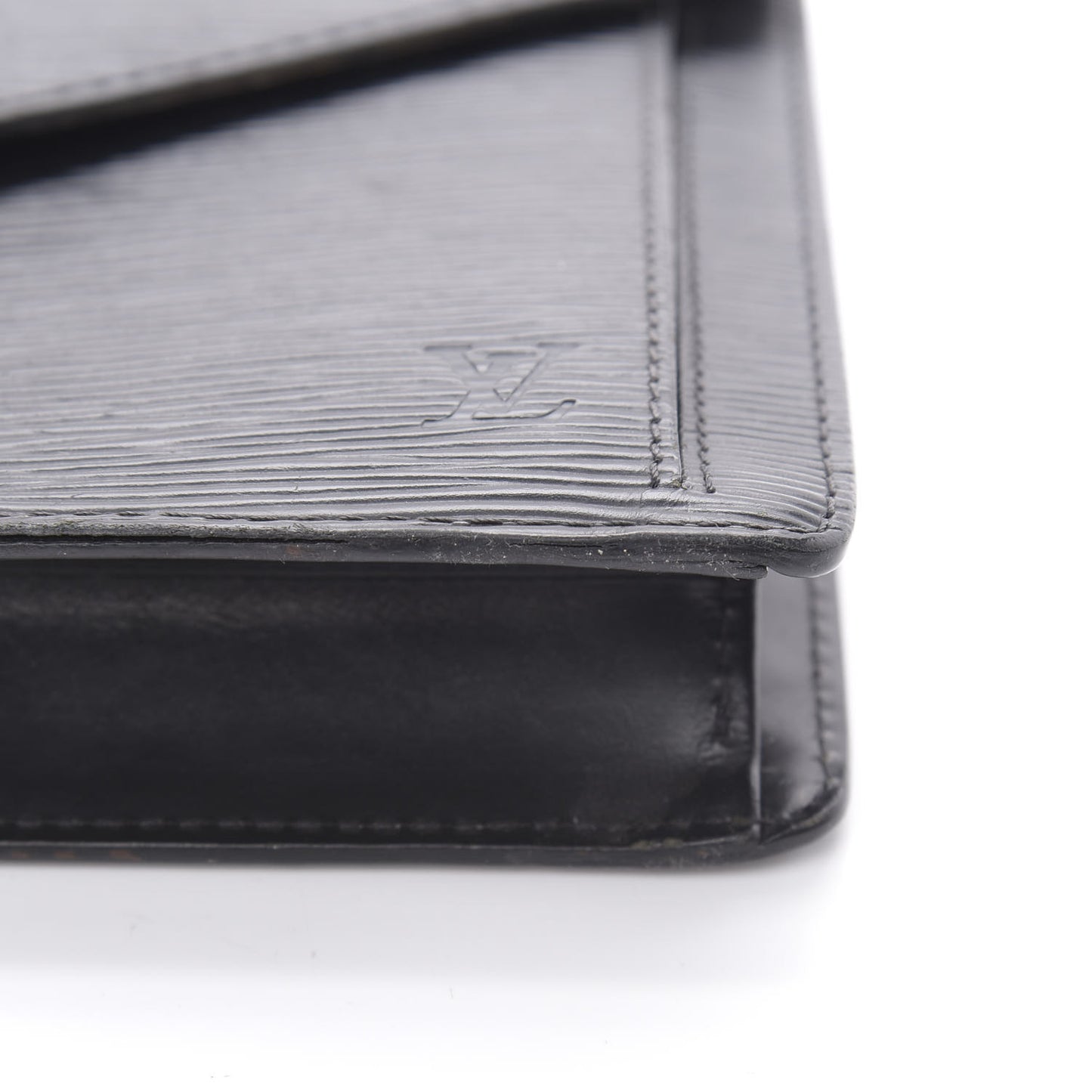 Epi Pochette Sellier Dragonne Clutch Black