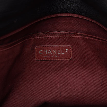 Chanel Calfskin Quilted Expandable Zip Flap Shoulder Bag Black 6 of 17