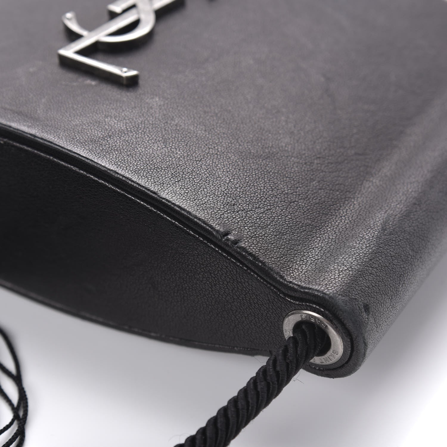 Saint Laurent Lambskin Monogram Opyum Tassel Bag Black 9 of 10