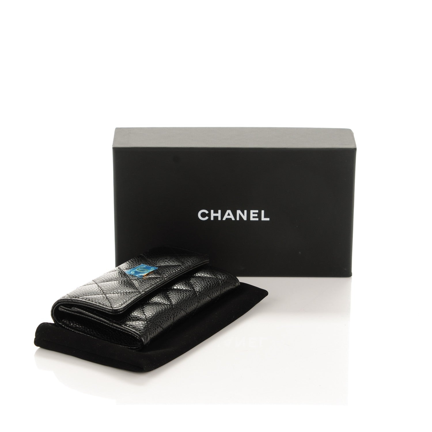 Chanel Caviar Quilted Flap Card Holder Black 4 of 8