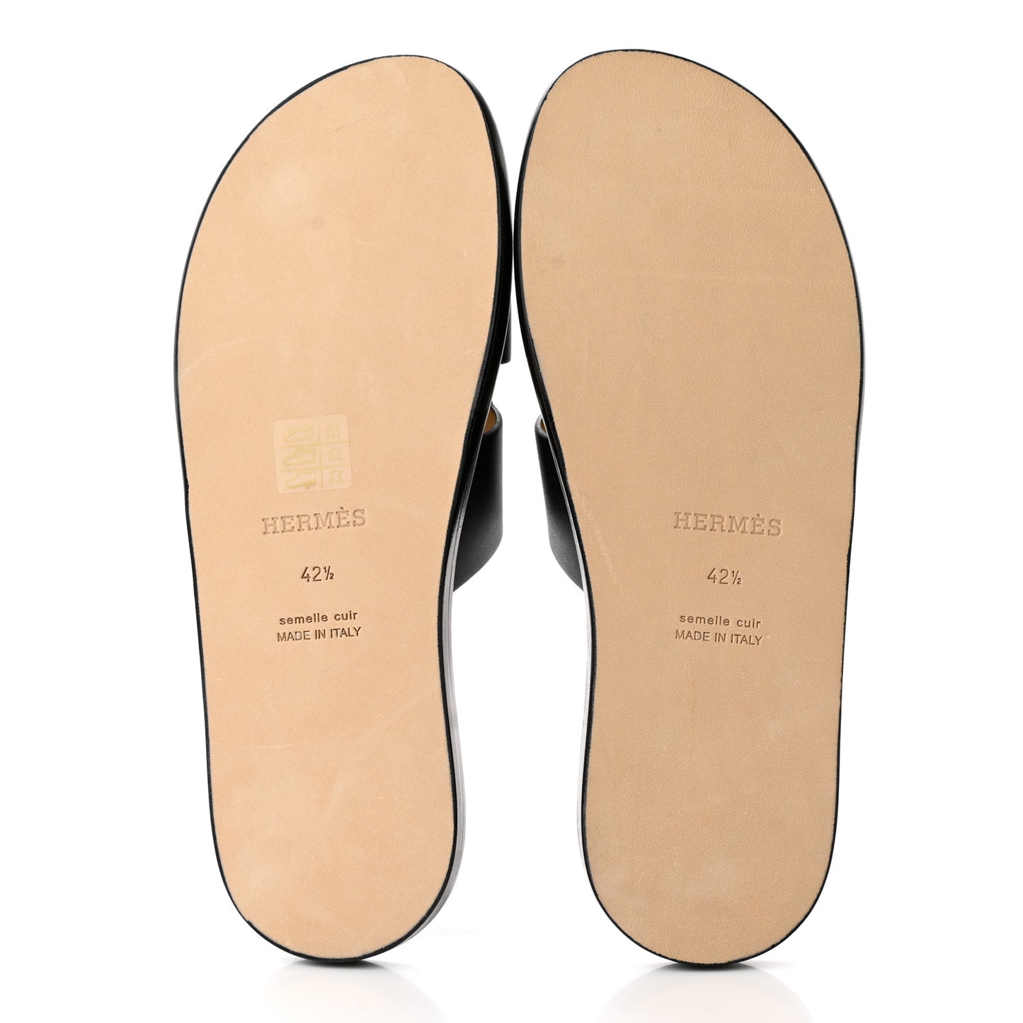 Calfskin Mens Izmir Sandals 42.5 Black