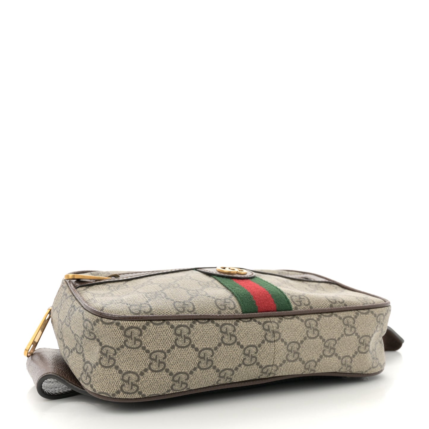 Soft GG Supreme Monogram Medium Ophidia Belt Bag Dark Brown