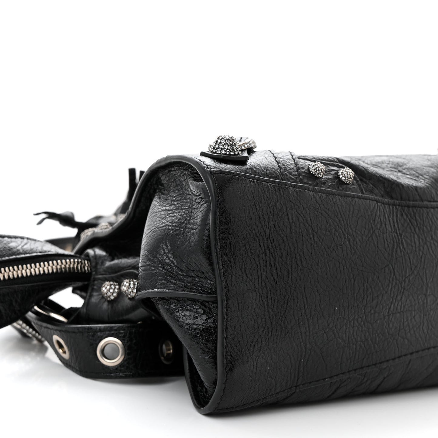 Agneau Arena Crystal Neo Cagole Handbag XS Black