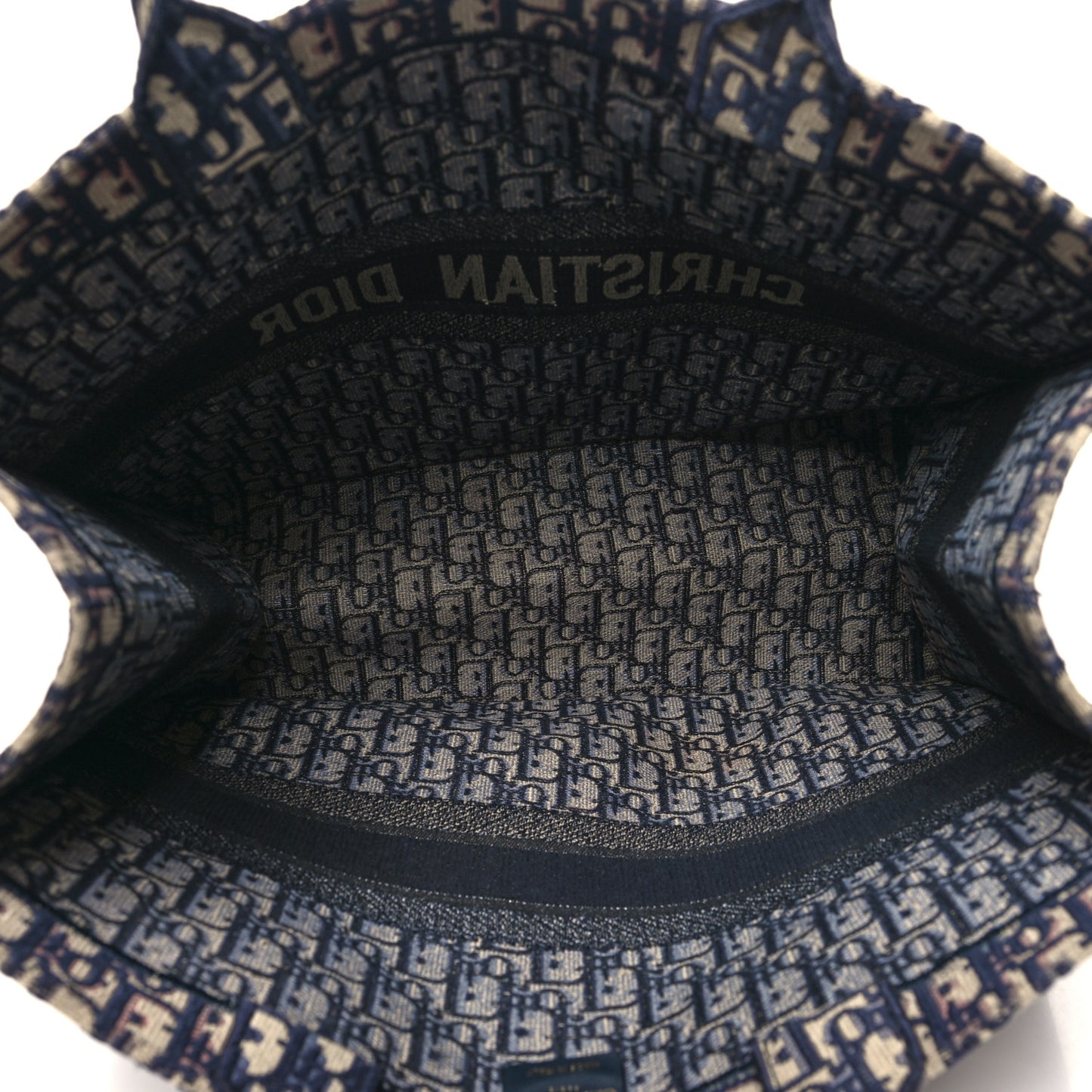 Oblique Large Book Tote Blue Multicolor