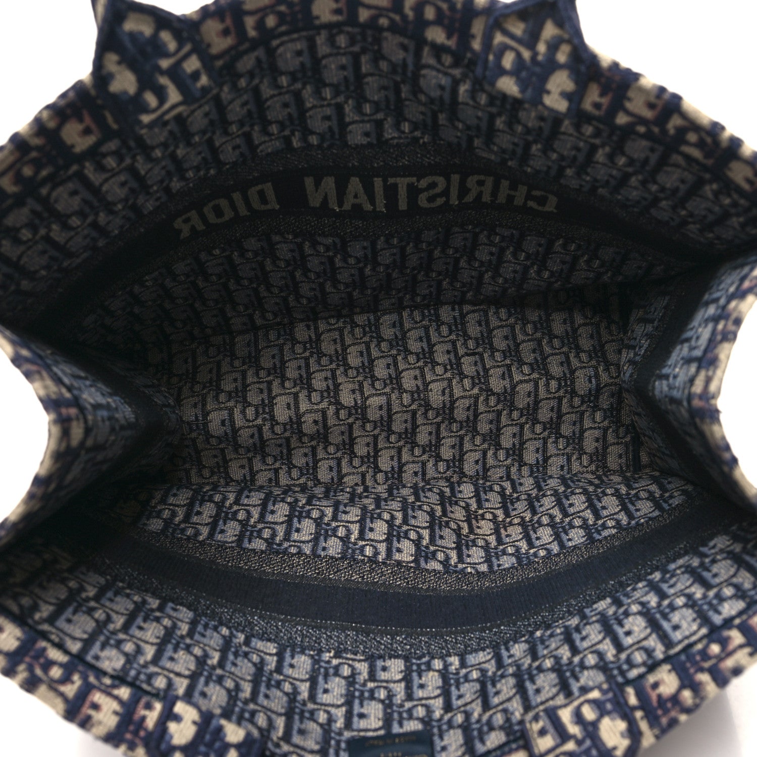 Christian Dior Oblique Large Book Tote Blue Multicolor 5 of 15