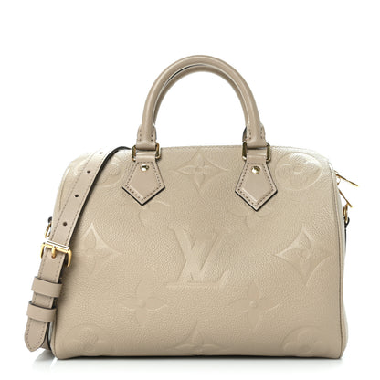 Louis Vuitton Empreinte Monogram Giant Speedy Bandouliere 25 Tourterelle 1 of 10