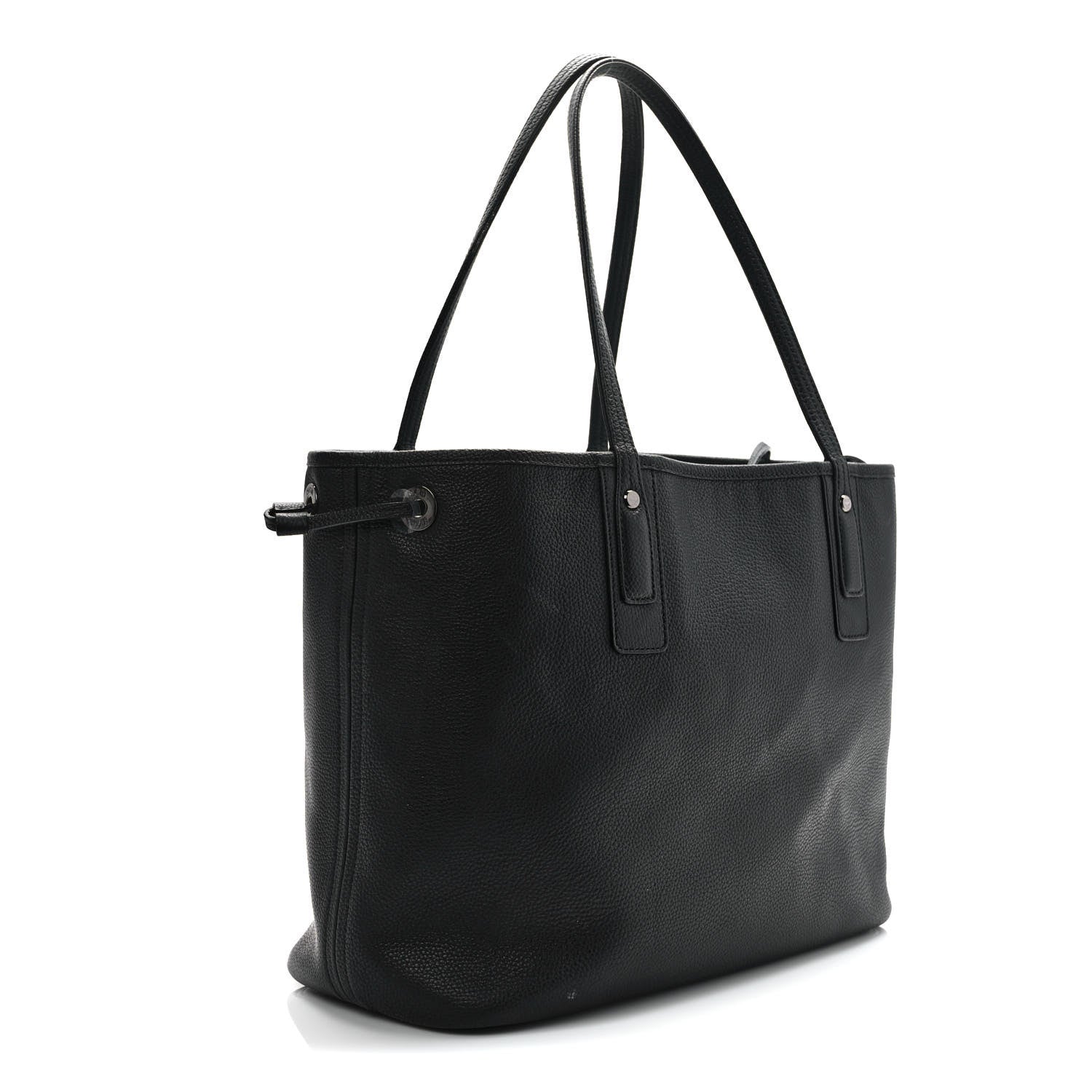 MCM Grained Calfskin Visetos Medium Liz Reversible Shopper Tote Black 4 of 19