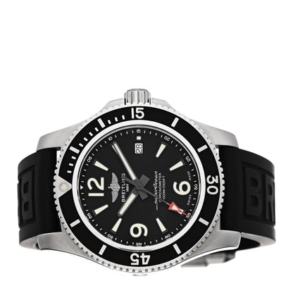 Breitling Stainless Steel Rubber 44mm Super Ocean Chronometer Automatic Watch Black A17367 2 of 5