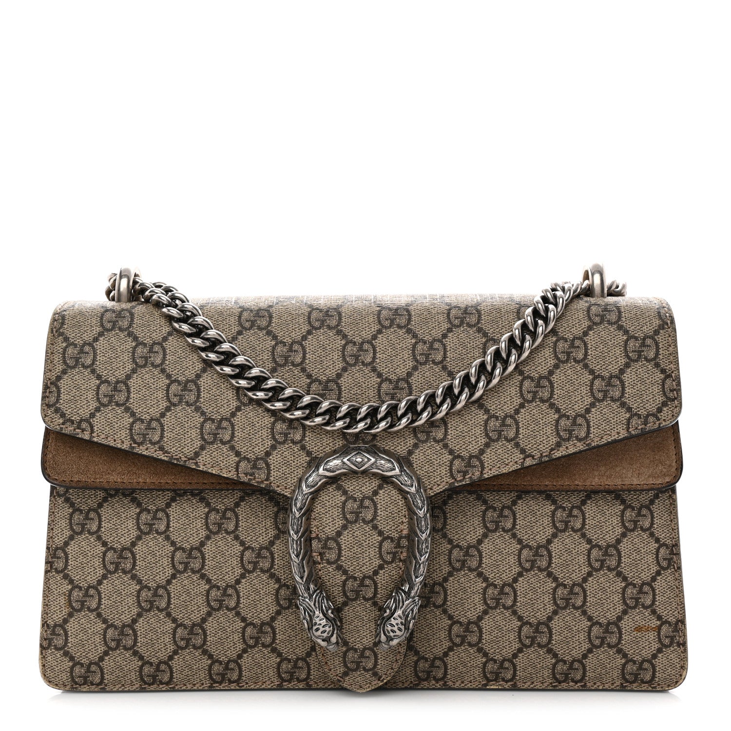 Gucci GG Supreme Monogram Small Dionysus Shoulder Bag Taupe 1 of 14