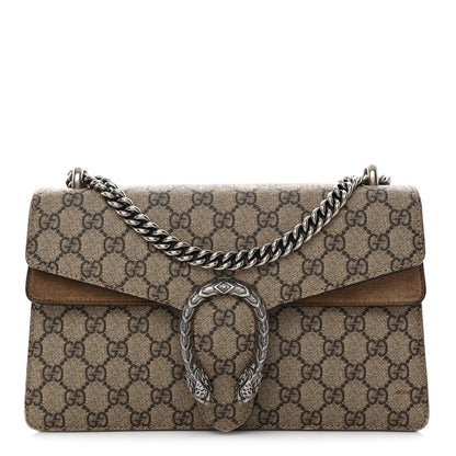 Gucci GG Supreme Monogram Small Dionysus Shoulder Bag Taupe 1 of 14