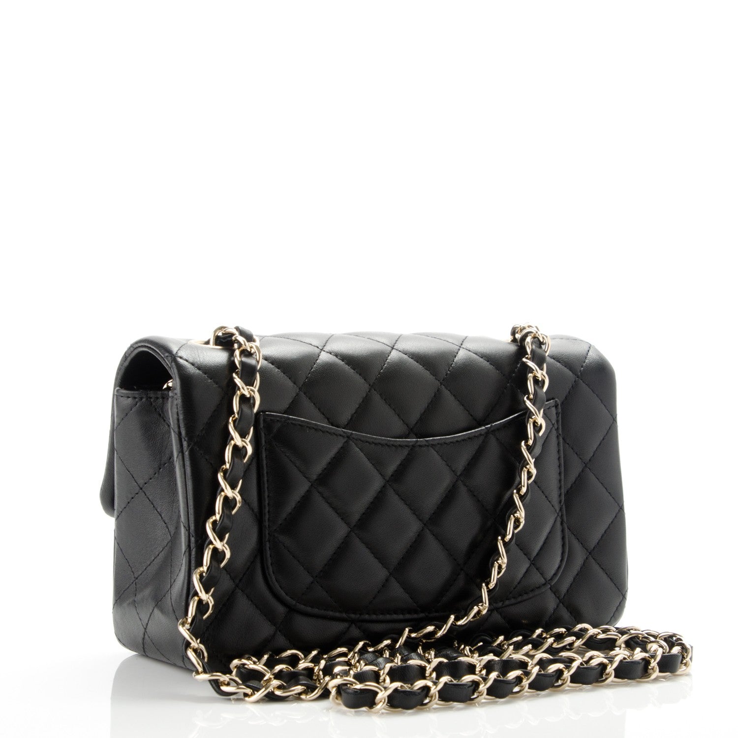 Chanel Lambskin Quilted Mini Rectangular Flap Black 3 of 8