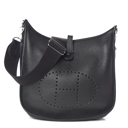 Hermes Taurillon Clemence Evelyne III PM Black 1 of 10