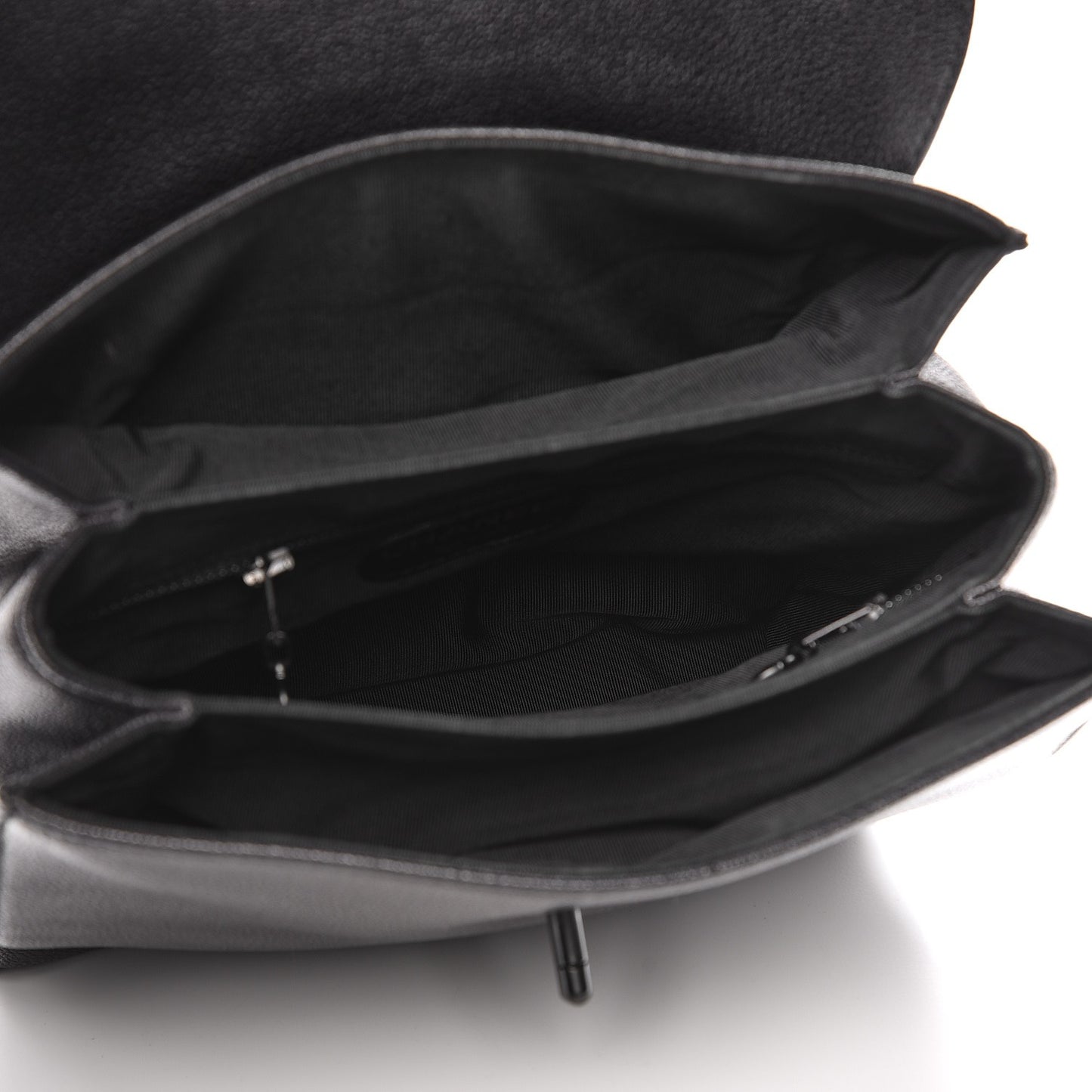 Grained Calfskin CC Backpack Black