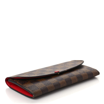 Louis Vuitton Damier Ebene Emilie Wallet Red 4 of 9