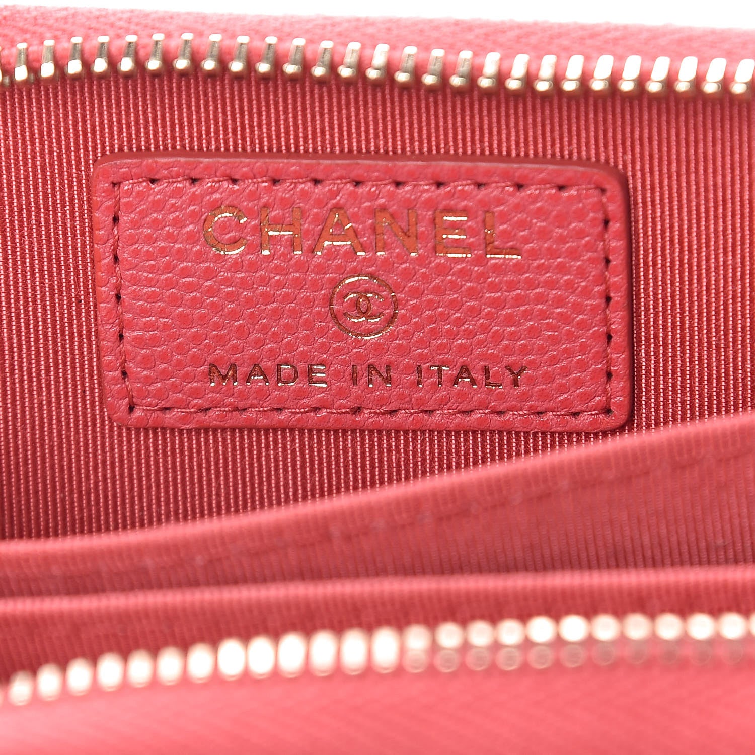 Chanel Caviar Quilted Zip Coin Purse Dark Pink 6 of 8