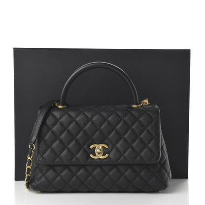 Chanel Caviar Quilted Small Coco Handle Flap Black 11 of 11