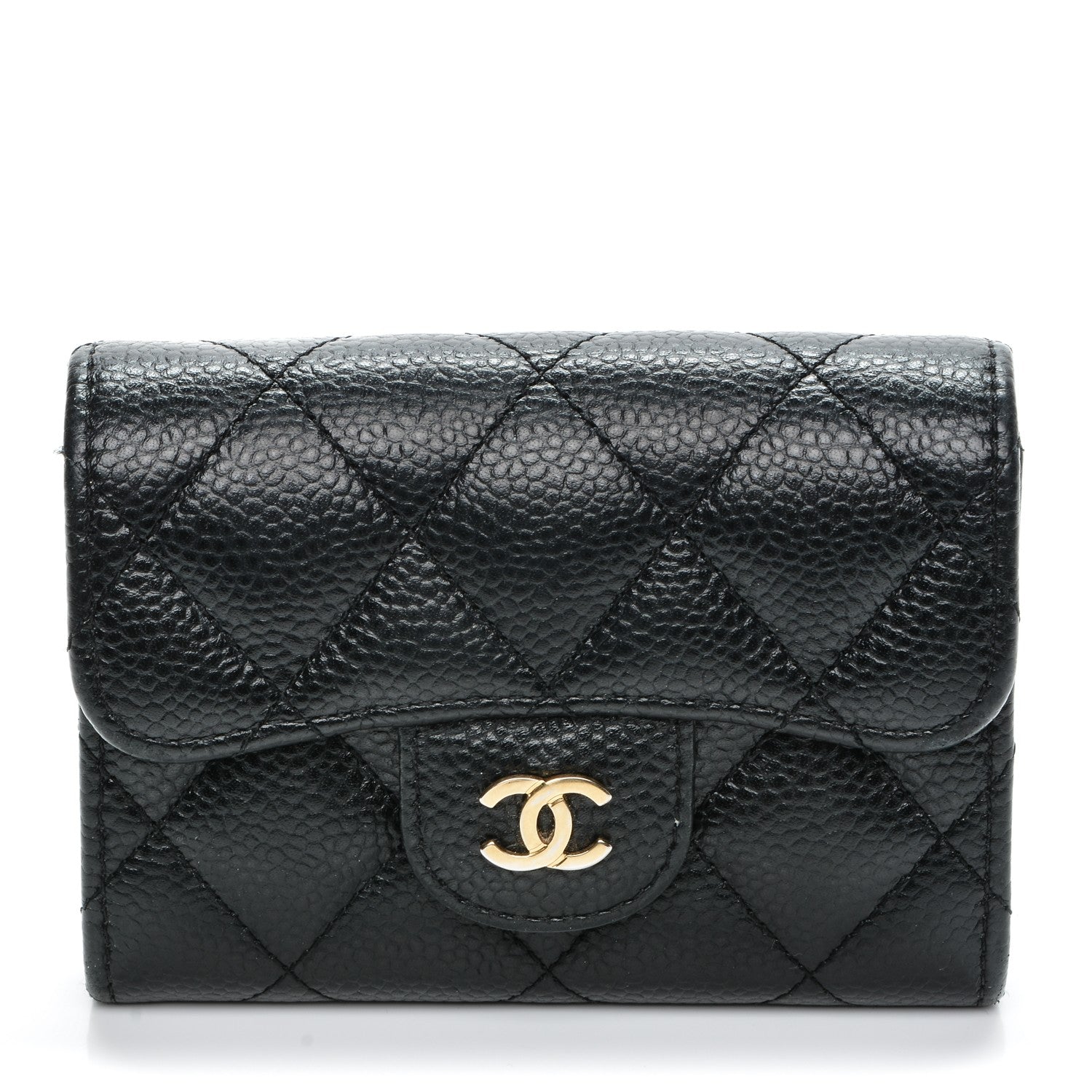 Chanel Caviar Quilted Flap Card Holder Black 1 of 8