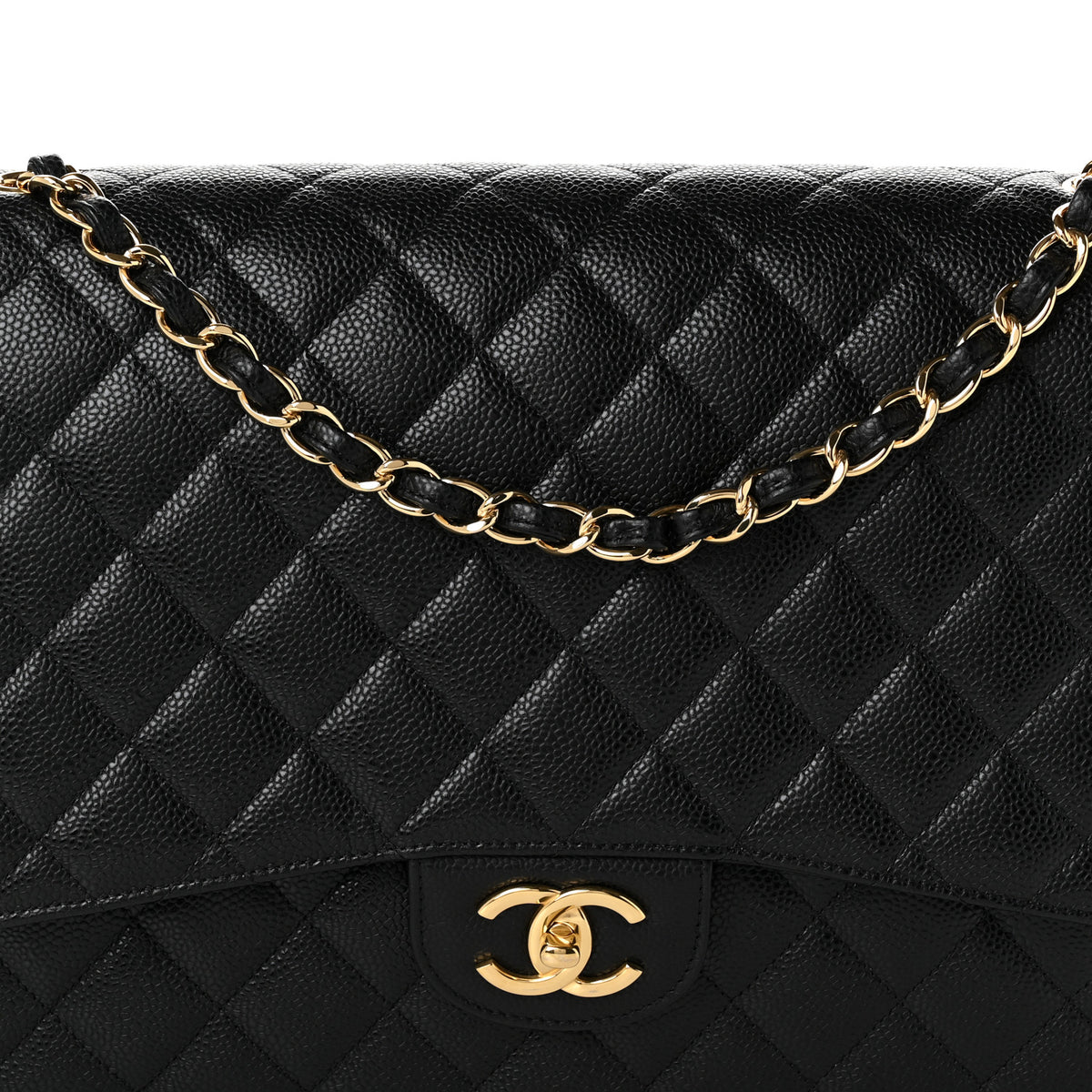Chanel Caviar Quilted Maxi Double Flap Black 8 of 10