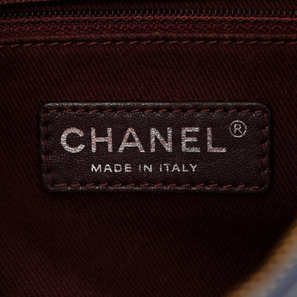 Chanel Glazed Calfskin Quilted Medium Duo Color Flap Blue 6 of 10