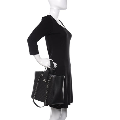 Chanel Caviar Quilted Large CC Box Shopping Tote Black 3 of 13