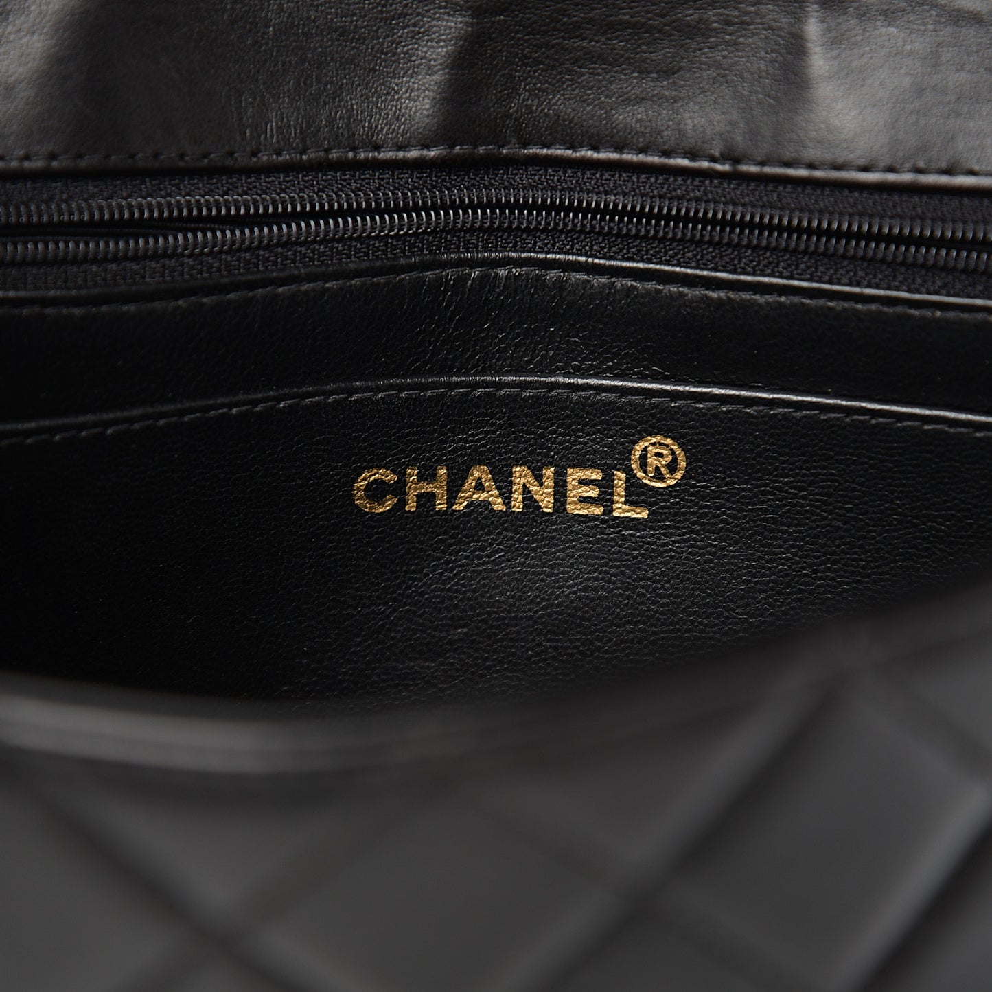 Lambskin Quilted Small Single Flap Black