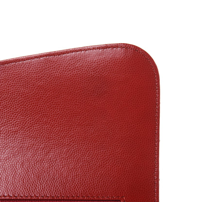 Chanel Caviar Chevron Quilted Jumbo Double Flap Dark Red 10 of 11