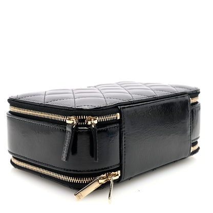 Chanel Shiny Lambskin Quilted CC Vanity Case Black 4 of 10