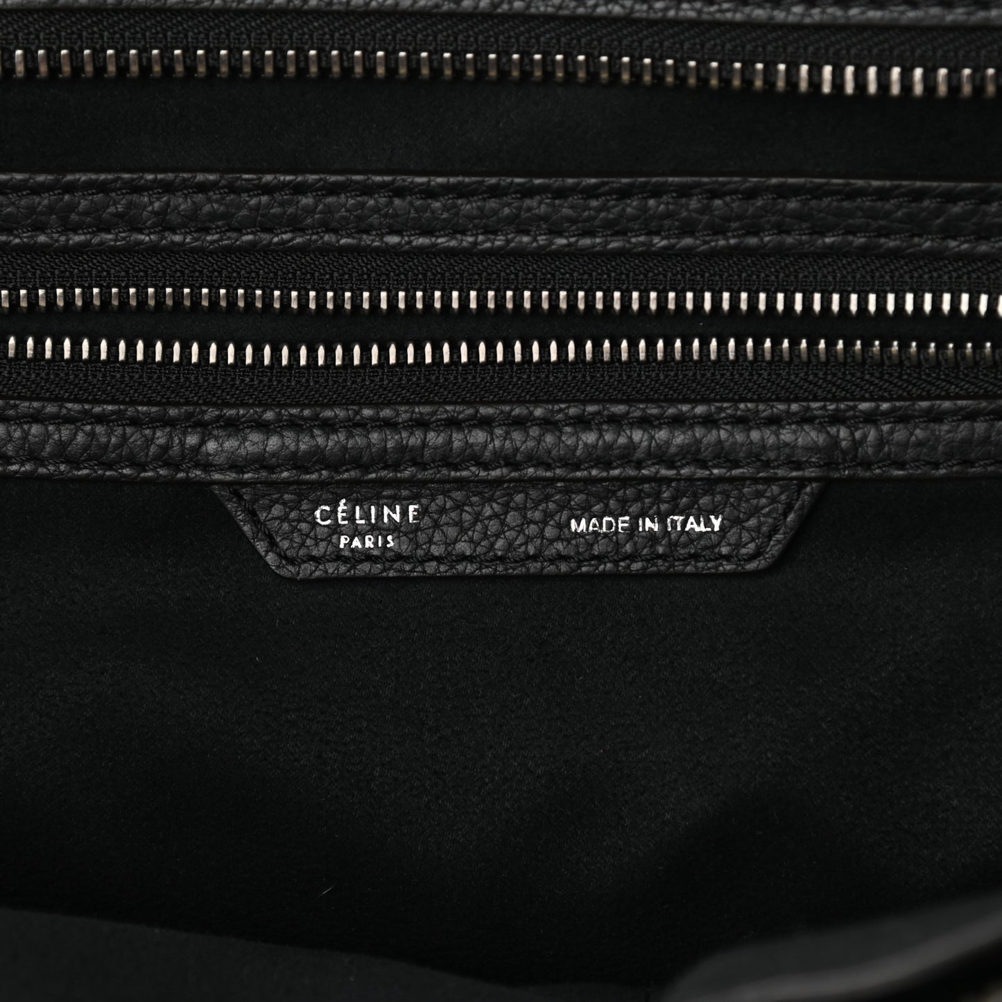 Drummed Calfskin Mini Luggage Black