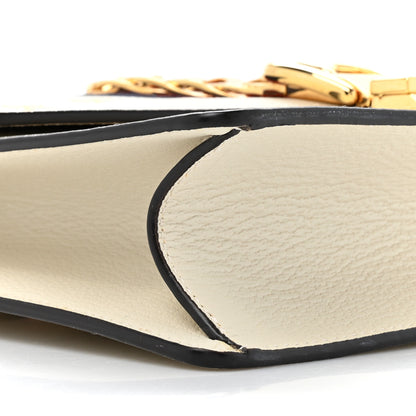 Gucci Textured Calfskin Bee Star Print Small Sylvie Shoulder Bag Mystic White 10 of 15