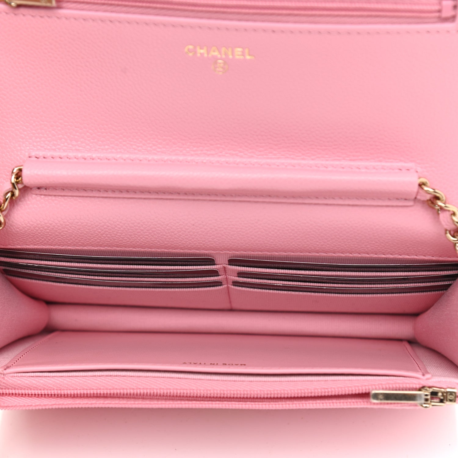 Chanel Caviar Quilted Chain CC Wallet On Chain WOC Pink 5 of 10