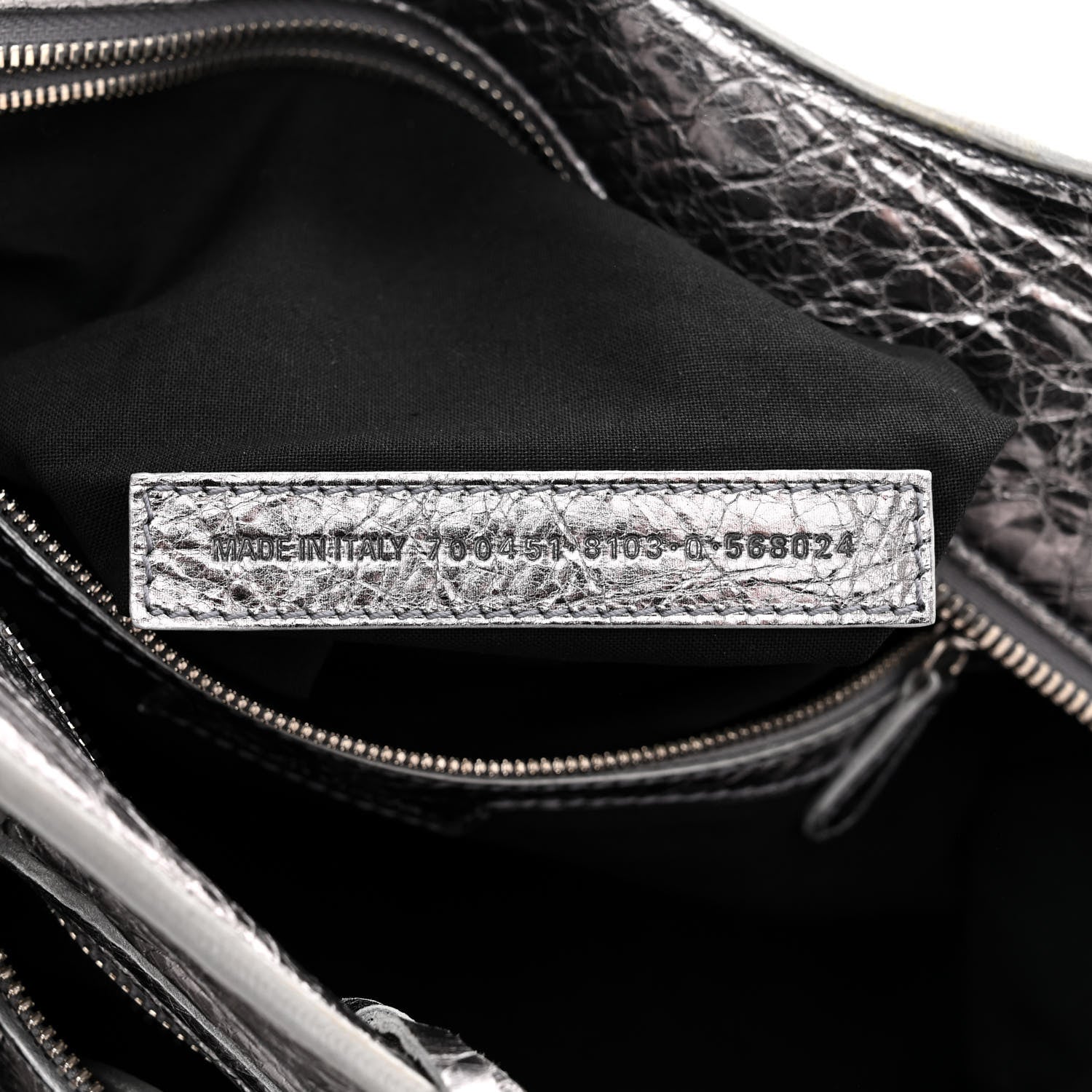 Balenciaga Metallic Agneau Arena Neo Cagole City Silver 7 of 11