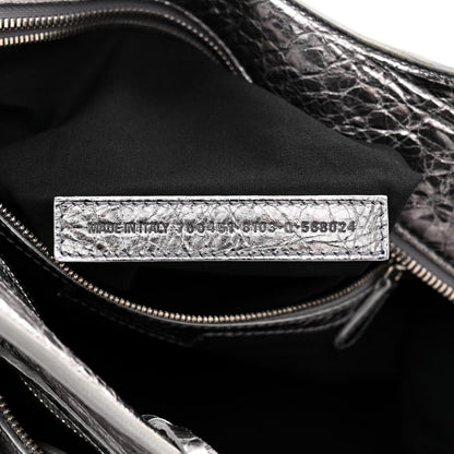 Balenciaga Metallic Agneau Arena Neo Cagole City Silver 7 of 11