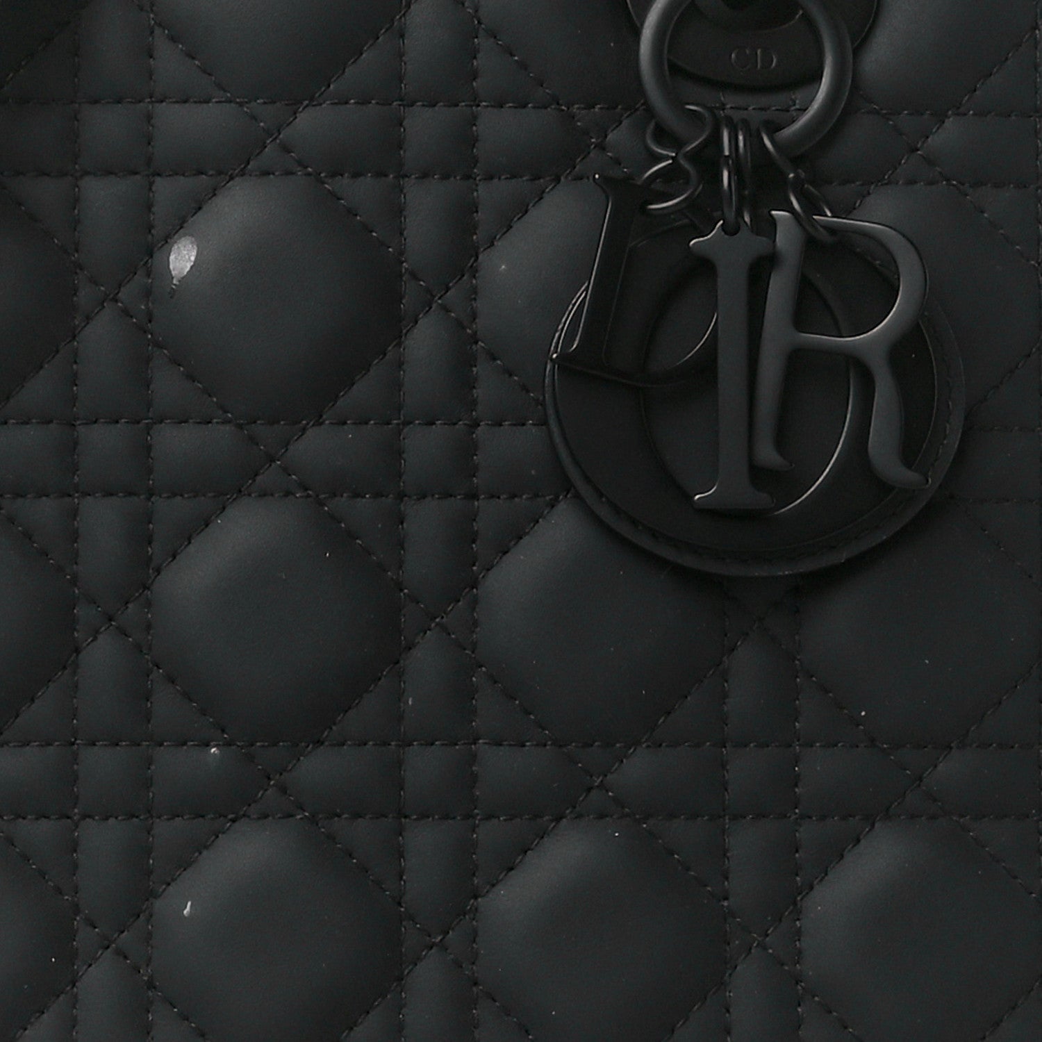 Christian Dior Ultra Matte Calfskin Cannage Large Lady Dior Black 8 of 12