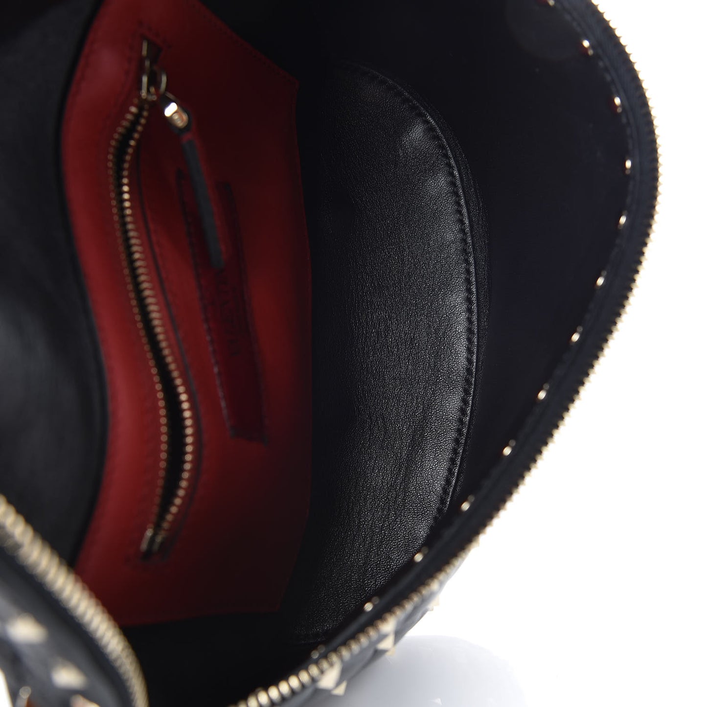 Lambskin Rockstud Spike Belt Bag 75 Black