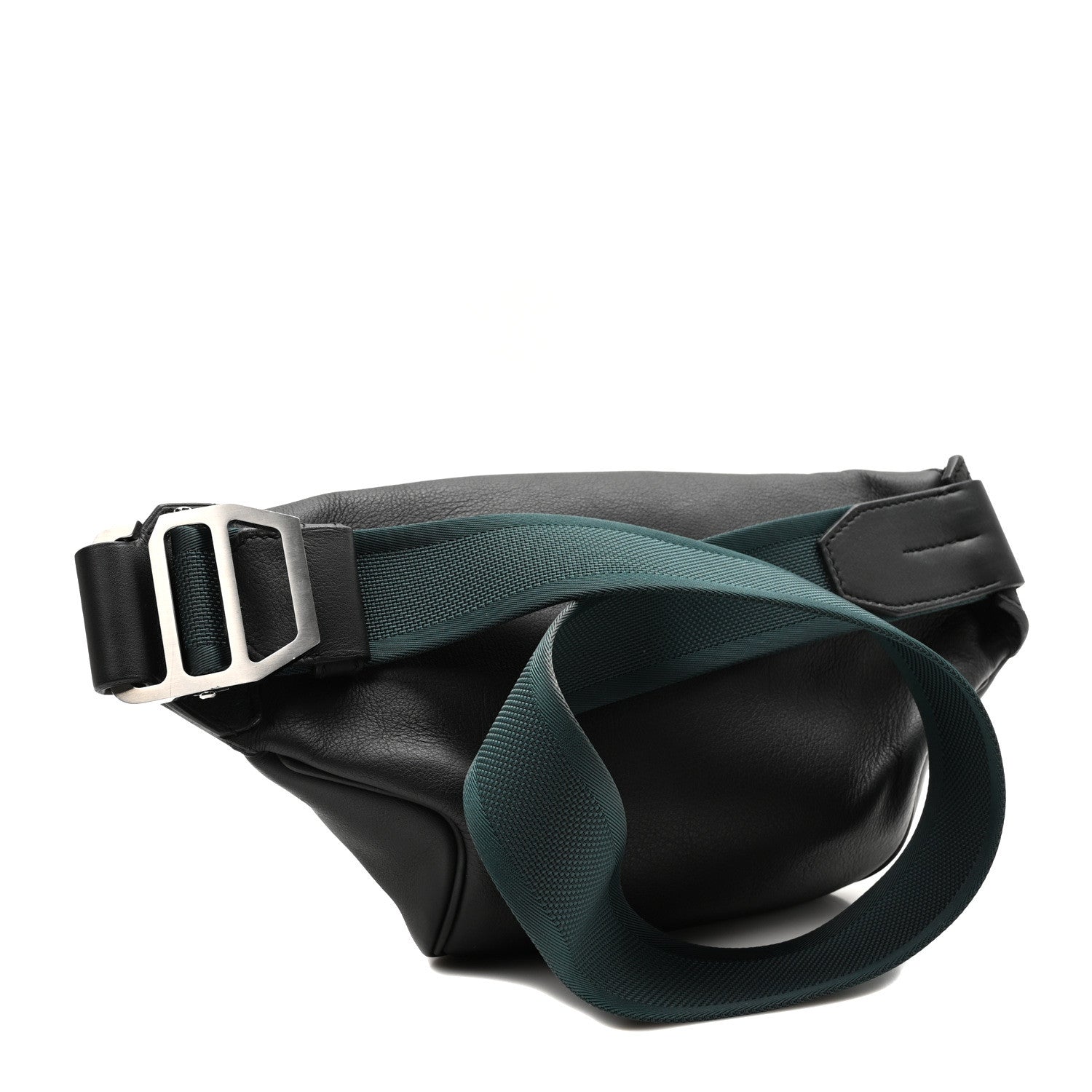 Hermes Taurillon Cristobal Cityslide Belt Bag PM Bleu Indigo Vert Cypress 3 of 10