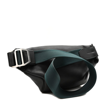 Hermes Taurillon Cristobal Cityslide Belt Bag PM Bleu Indigo Vert Cypress 3 of 10