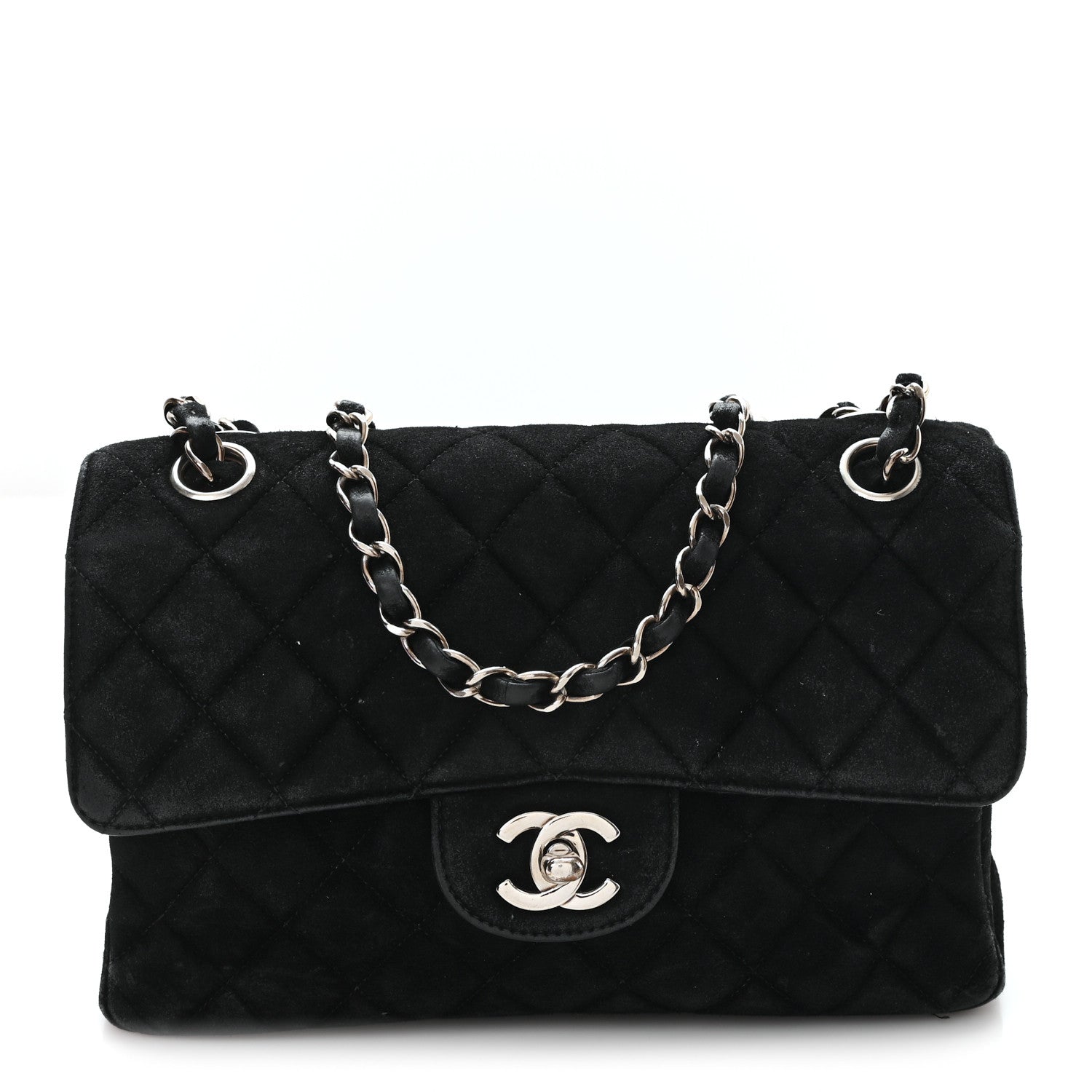 Chanel Suede Quilted Double Sided Small Flap Black 1 of 13