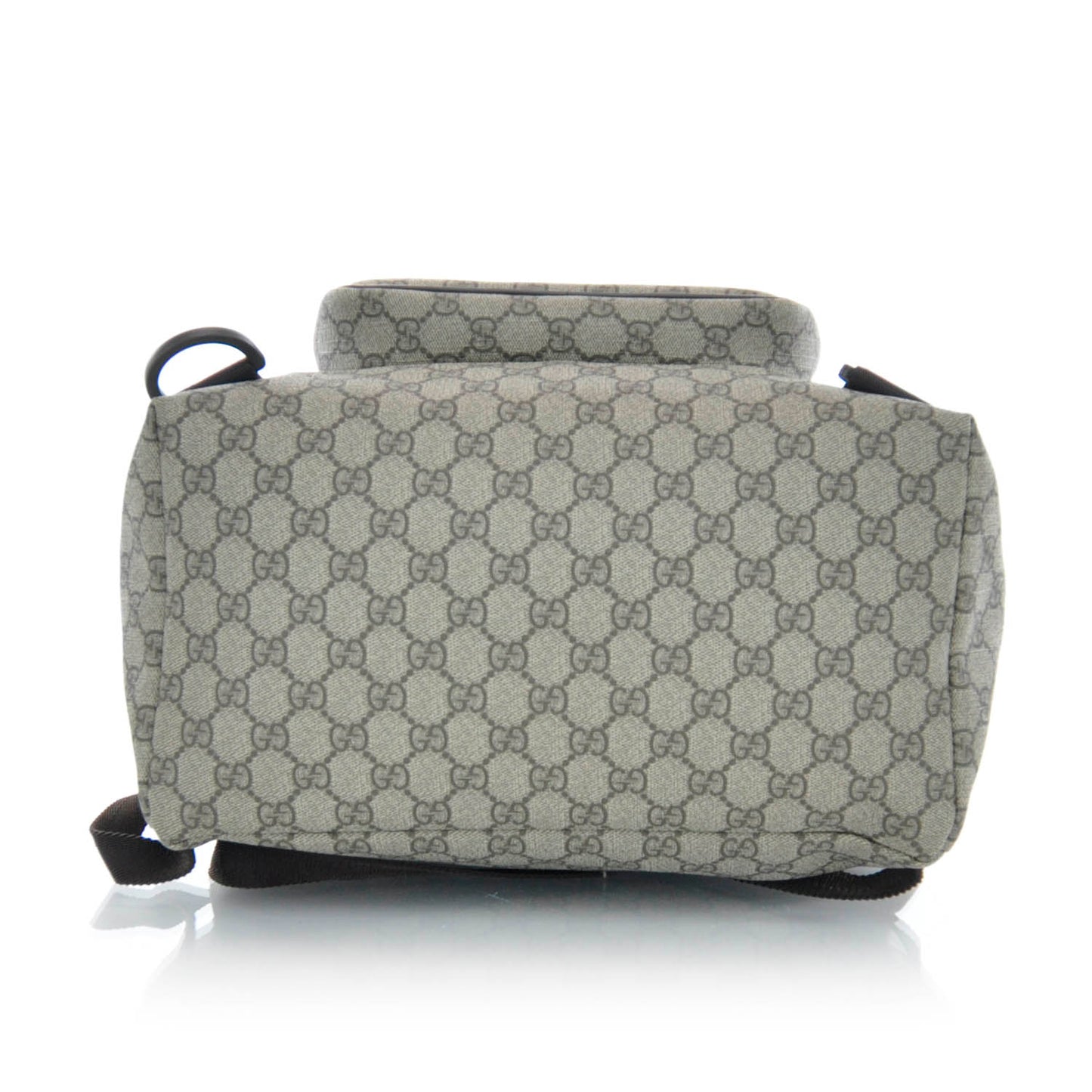 GG Supreme Monogram Interlocking G Double Buckle Backpack