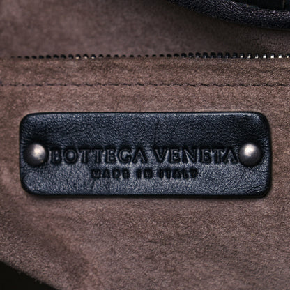 Bottega Veneta Calfskin Intrecciato Diamond Tote Black Blue 6 of 15