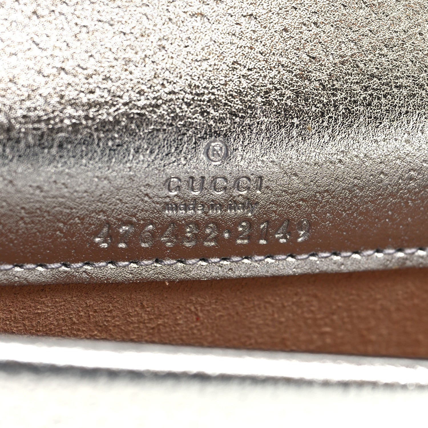 Gucci Metallic Calfskin Super Mini Dionysus Shoulder Bag Silver 6 of 10