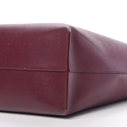 Versace Saffiano Palazzo Medusa Tote Burgundy 7 of 9