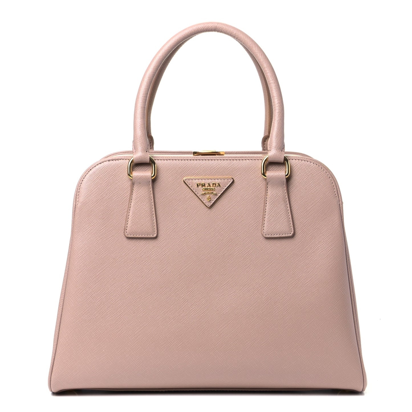 Saffiano Lux Pyramid Bag Cammeo