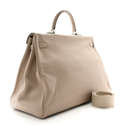 Hermes Taurillon Clemence Voyage Kelly 50 Gris Tourterelle 3 of 14