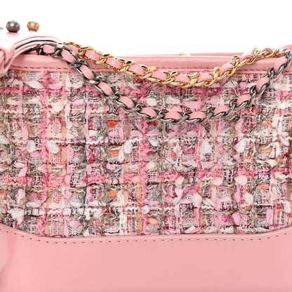 Chanel Tweed Calfskin Small Gabrielle Hobo Light Pink 8 of 10
