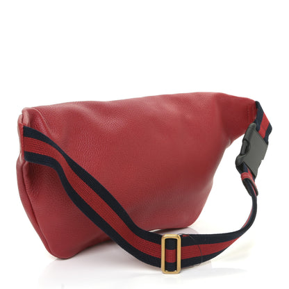 Gucci Grained Calfskin Logo Belt Bag Hibiscus Red 3 of 10