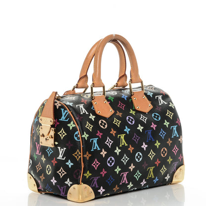 Louis Vuitton Monogram Multicolor Speedy 30 Black 3 of 7
