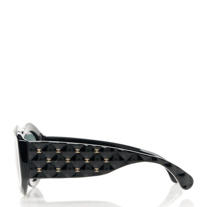 Chanel Acetate Quilted CC Sunglasses 5486-A Black 3 of 7